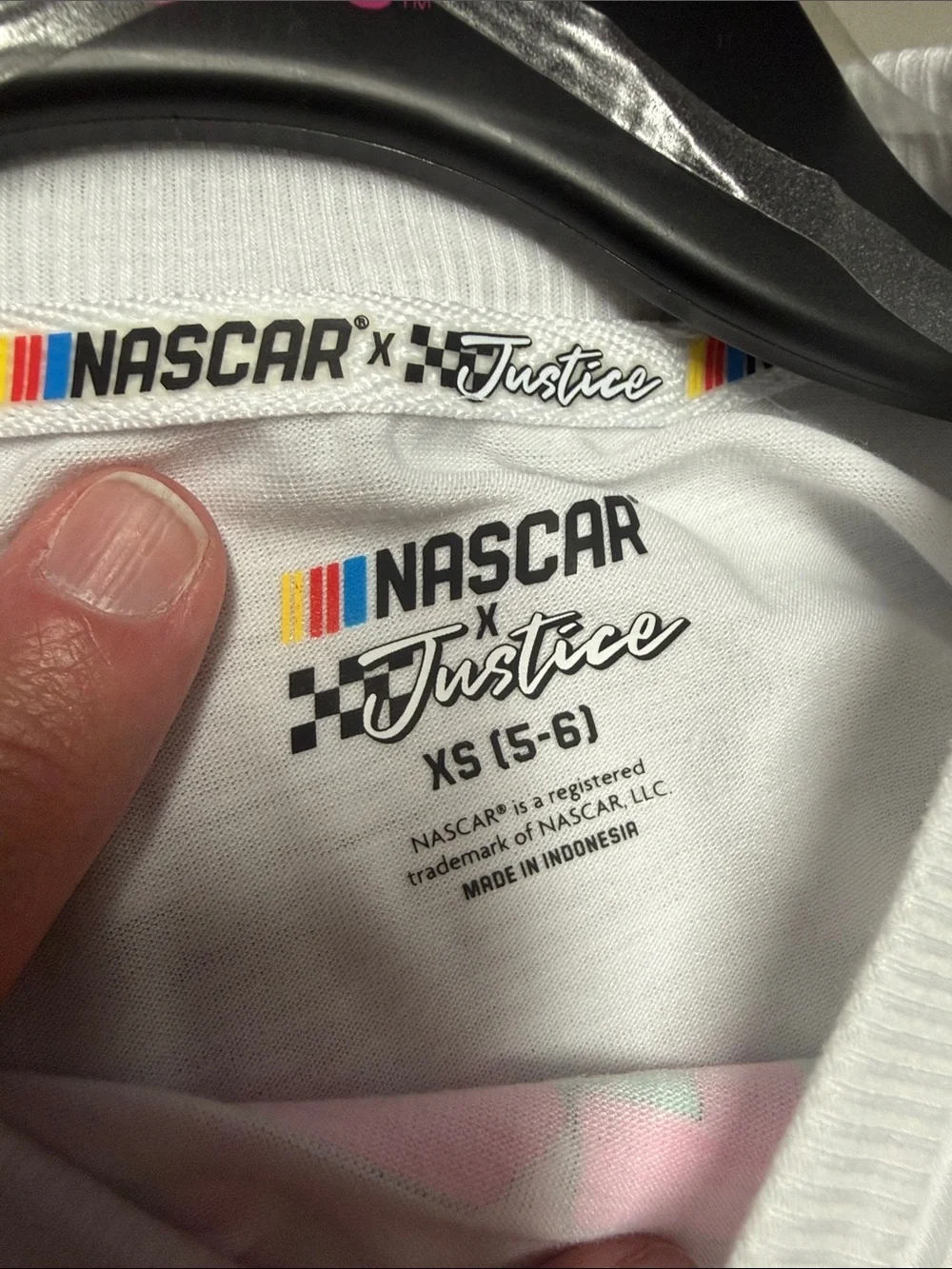 Justice Girls NASCAR Justice set shirts and shirt Xs 5/6 nwt